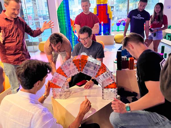 Adults having fun at Genius Gems NYC